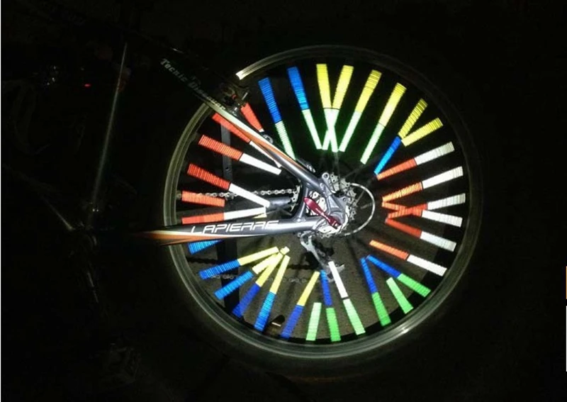 Clearance 12pcs Bicycle Mountain Bike Riding Wheel Rim Spoke Mount Clip Tube Warning Light Strip 75mm Reflective Spoke Light Outdoor Bike 0