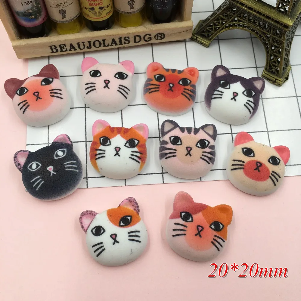 

Free Shipping!! Resin New Arrival Cat Bread for Crafts Making, Scrapbooking, DIY (20*20mm)