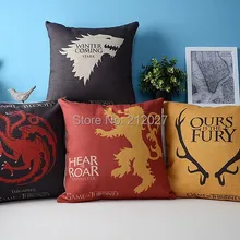 4 шт. подушки из мешковины Игра престолов диванная подушка хлопковое постельное бельё наволочка диван декоративная