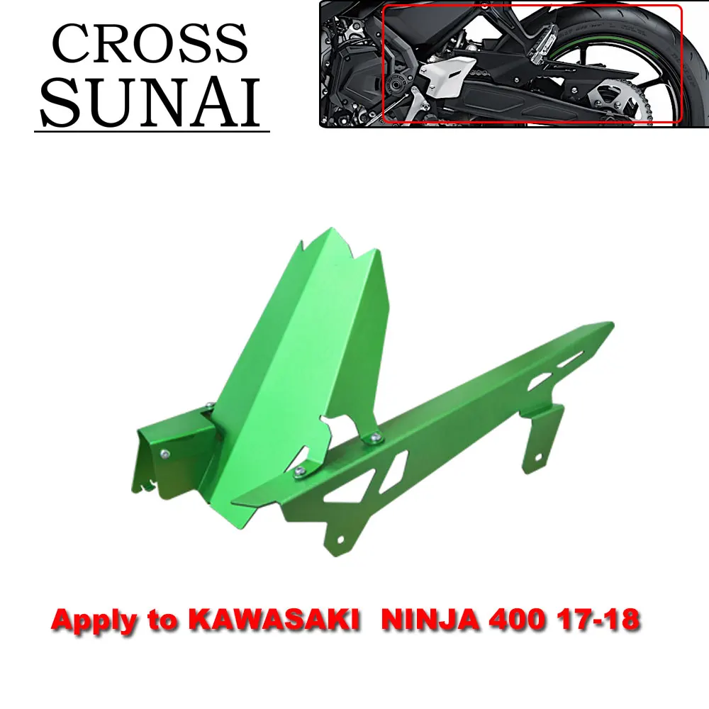 

Motorcycle CNC Chain Guard Cover Rear Fender Mudguard Kit Motorbike Accessories For Kawasaki NINJA 400 17-18 NINJA400 2017 2018