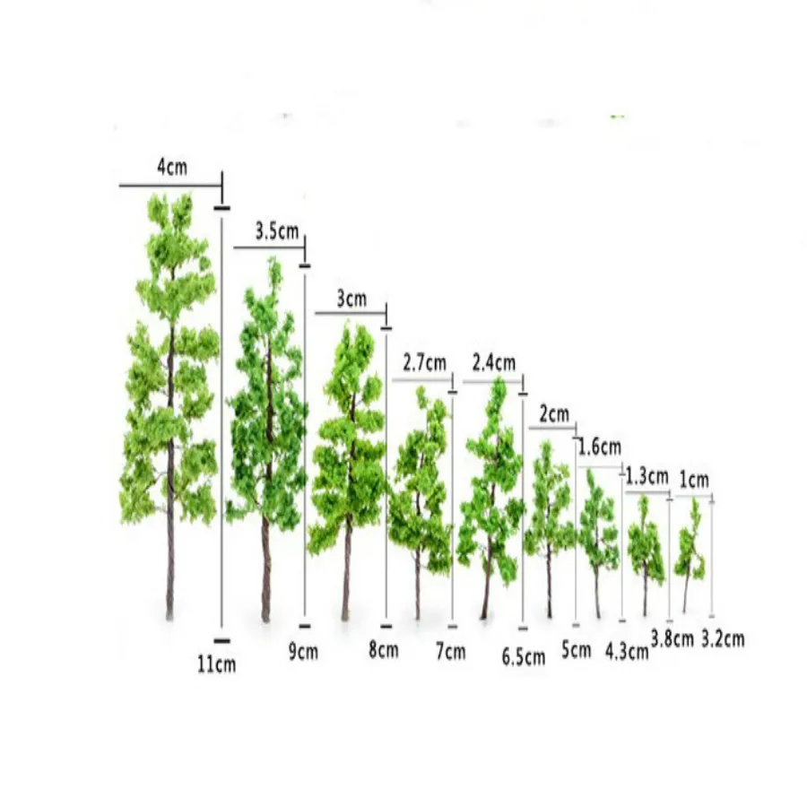 

50PCS Iron wire Model Trees Scale N Z 3.8cm model train N scale 3813 terrarium miniatures 1:25-1:300 model building kits