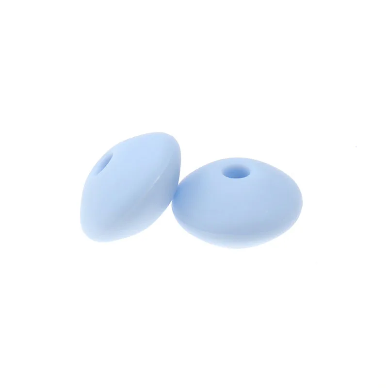 300pcs 주판 12*7mm 평면 렌즈 콩 실리콘 Teether 비즈 맞춤형 젖꼭지 체인 Bpa 무료 실리콘 젖니 목걸이