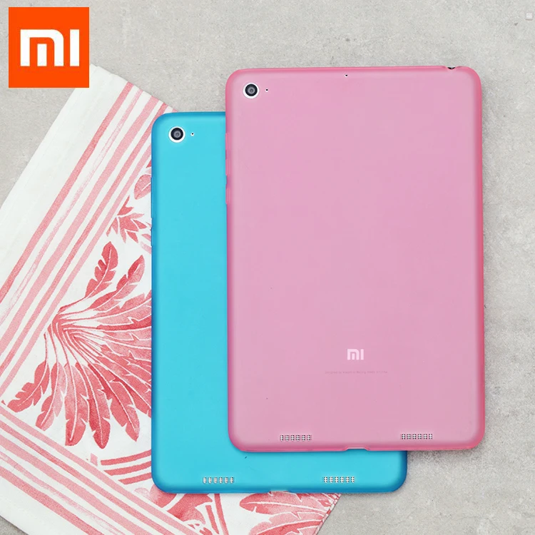 Оригинальный чехол для Xiaomi Mi Pad 2 розовый ультратонкий прозрачный мягкий из ТПУ