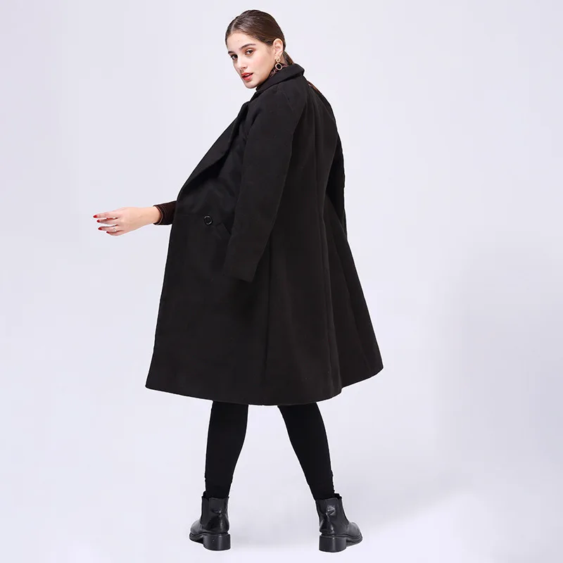 Pardessus Modèle Laine Fonds Black culture Solide Rallongent Jr961 Couleur Manteau De Nouveau gules Auto 2018 Tempérament Automne Lâche CxqwY0EB