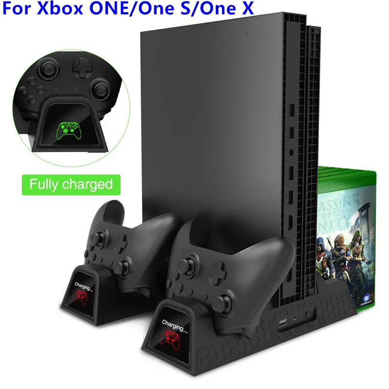 Вертикальная охлаждающая подставка для Xbox ONE/One S/One X охлаждающий вентилятор с 2