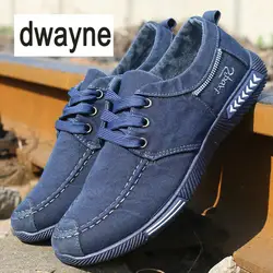 Холст Мужская обувь Denim Lace-Up Для мужчин повседневная обувь Новинка 2018 г. дышащая мужская обувь весенне-осенняя обувь