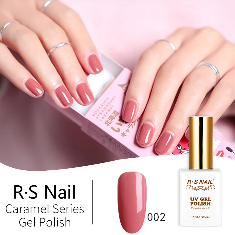 RS Nail 15 мл Гель-лак для ногтей набор УФ-led Гель-лак для ногтей розовый цвет серия Гель-лак vernis Полупостоянный лак для ногтей набор