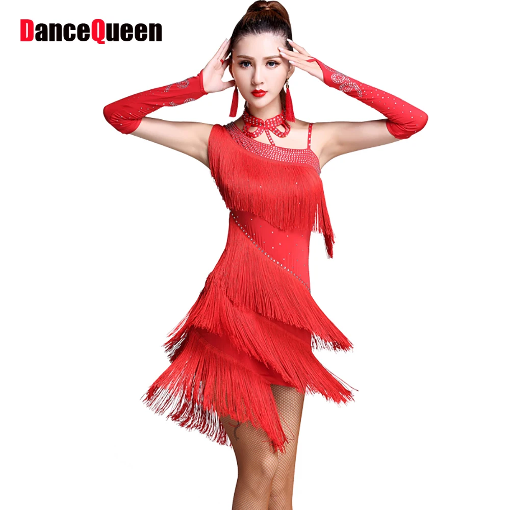 Buy Current Latin Dance Dresses For Ladies 4 Color 