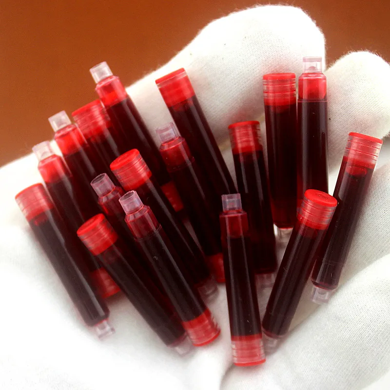 Jinhao Universal red Fountain Pen Ink Cartridges 2.6mm Refills School Office Stationery 3