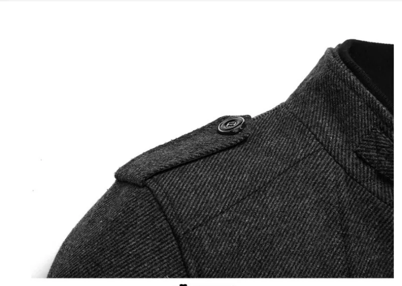 Зимний мужской модный утолщенный Тренч для отдыха, шерстяное пальто, мужское однобортное пальто, куртки, ветровка
