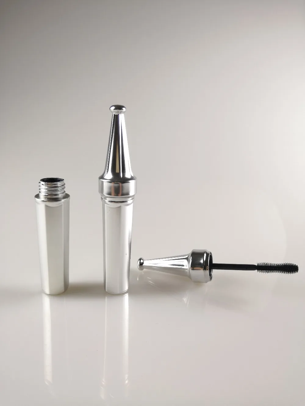 10pcs30pcs50pcs Empty Silver Mascara Tube, High end Cosmetic Eyelashes