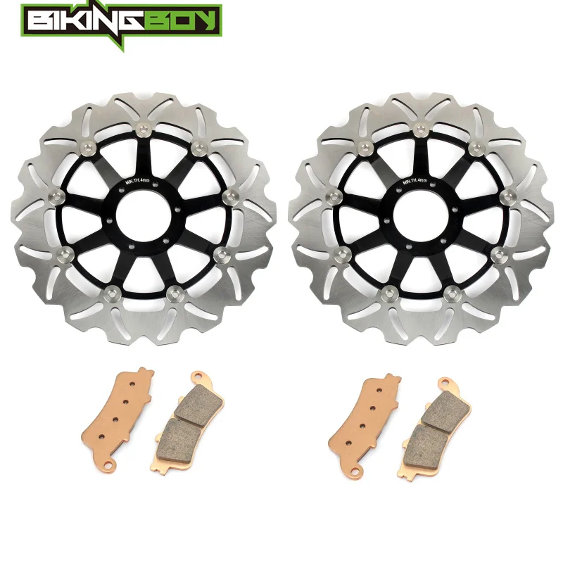 

BIKINGBOY for HONDA VFR 800 Fi Interceptor 98-05 VFR800Fi ABS 02-10 GL 1800 GOLD WING 01-15 Front Brake Discs Rotors Disks Pads