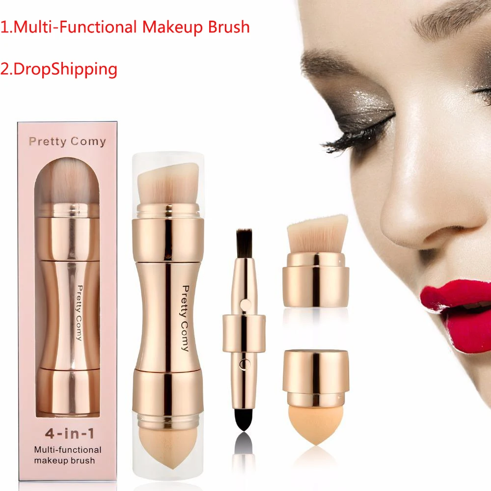 

Hot Sell 4 In 1 Makeup Tool Foundation Eyebrow Eyeliner Blush Powder Cosmetic Concealer Professional Makeup Brushes