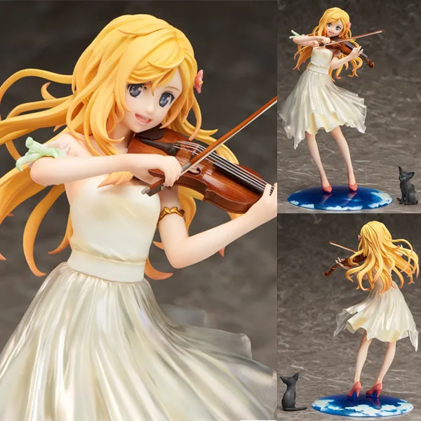 Фигурка ваша ложь в апреле Arima Kousei Miyazono Kaori фигурка скрипка Униформа 22 см ПВХ экшн