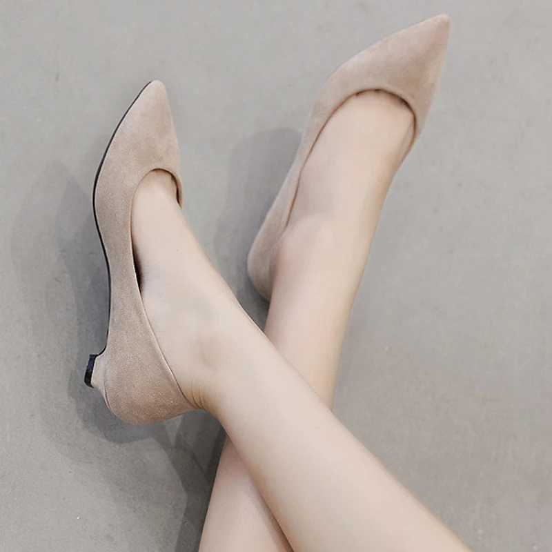 

HEEGRAND 2019 New Fashion Party Low Heels Women Shallow Pumps Platform Slip On Solid Pointed Toe Ladies Casual Shoes WXG669