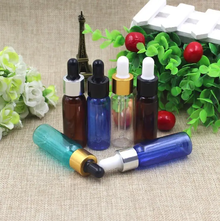 

30pcs/lot 10ml 15ml 20ml essential oils bottle Perfumes Plastic Bottles Glass Dropper Container Refillable Bottles packaging