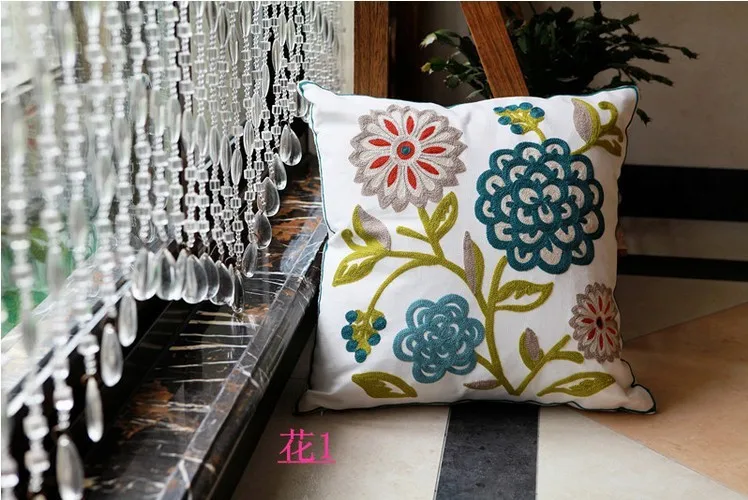 Hot new national style sofa /carcushions Flowers and Fashion Pillows decorate Hand-embroidered almofadas