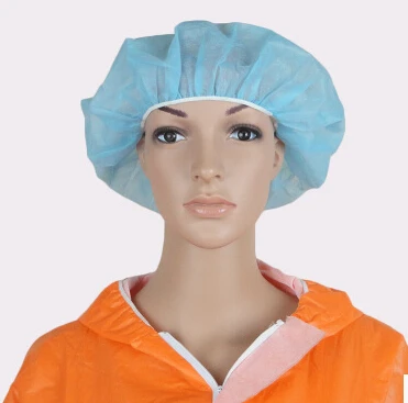 

One-time hat Non-woven round cap Spandex elastic protective factory cleaning dust hospital food factory working cap