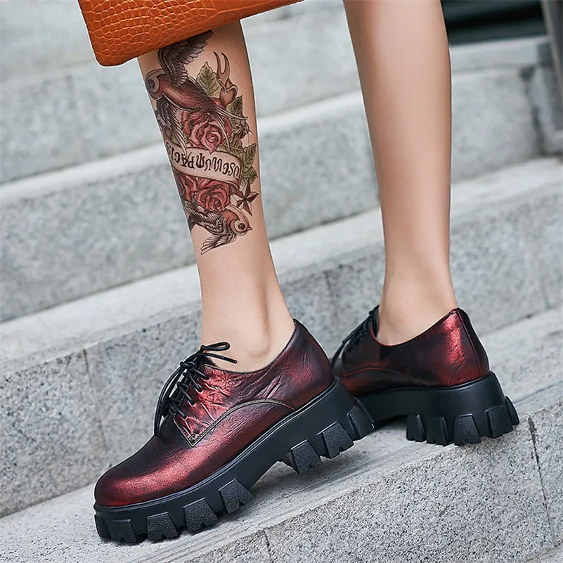 FEDONAS/качественные женские туфли-лодочки из натуральной кожи с перекрестной шнуровкой; удобные вечерние женские офисные туфли в римском стиле с круглым носком на высоком каблуке