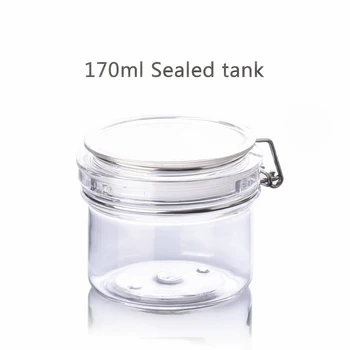 

4pcs 170ml Bath Salts Jar Clear/Brown PET plastic Preservation sealed cans,storage tanks,Seal pot,cream cans,refillable bottles