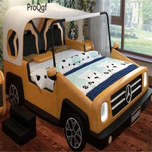 1 шт. комплект для мальчиков и девочек с машинкой, Детская кровать в стиле принцессы с героями мультфильмов