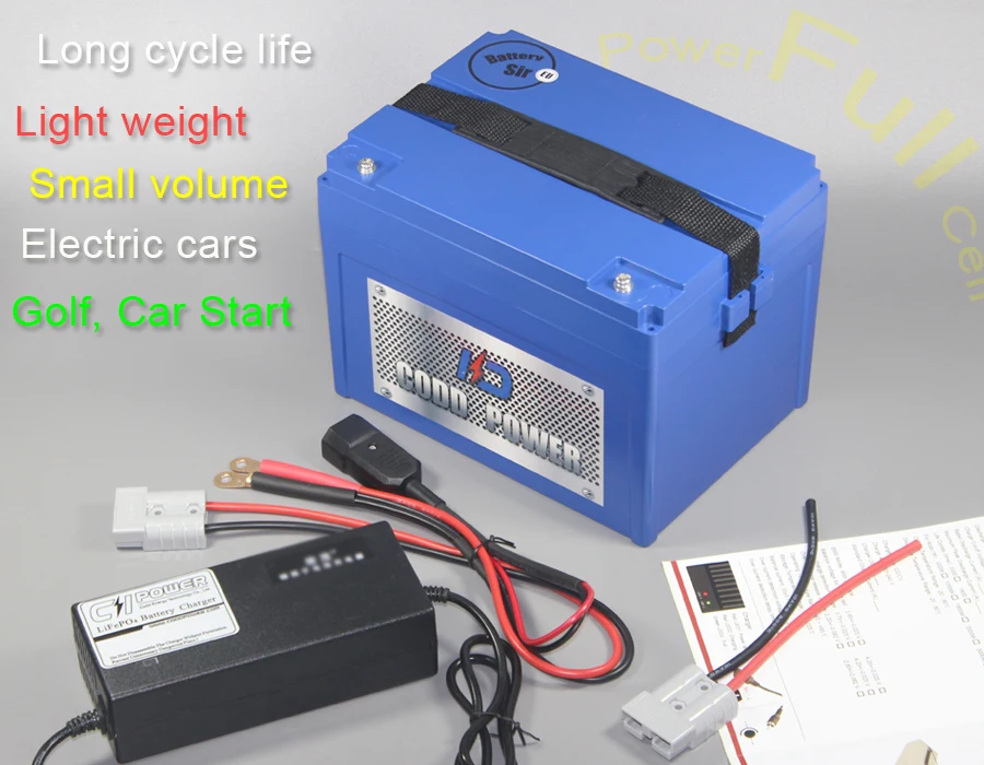 Cheap 12v 60ah lithium li-ion Solar Golf Rechargeable Auto Car battery 4