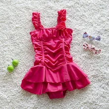 fashion designer 2016 Children’s piece skirt swimsuit hot spring bathing suit free shipping