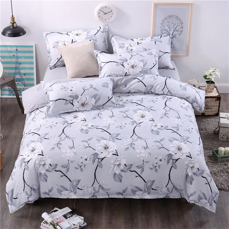 

Bedding Set 4 Pieces Cartoon cat Style Watermelon Duvet Cover Pillowcase Bedsheet Home Decoration Textile Bed Linen