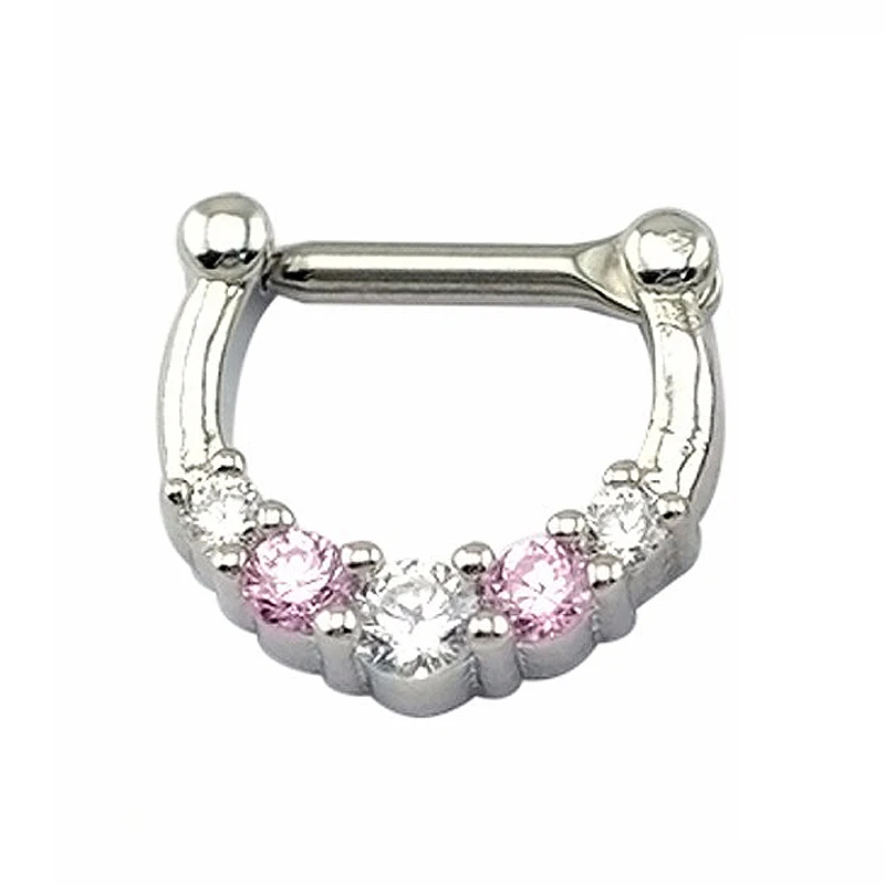 

Crystal nose stud septum piercing real septum rings 16g earring nose ring helix piercing septum clicker ring nose piercing nez
