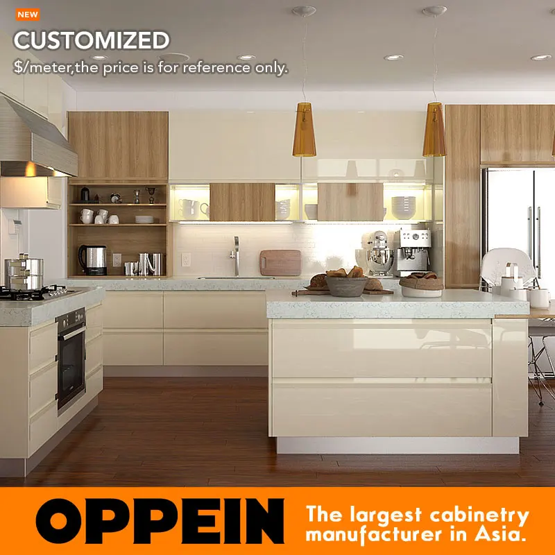 Модульная волокна пластиковые кухонные шкафы с прилавок OP15 PVC04|kitchen cabinet|plastic kitchen