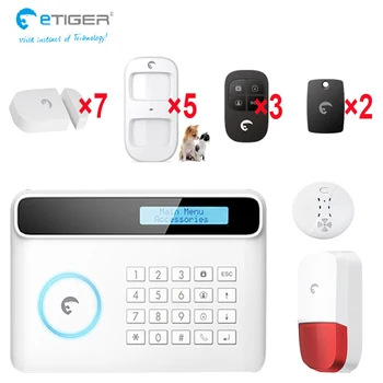 

Wireless GSM+wifi home and business security burglar alarm system kit auto dialing dialer android ios app control
