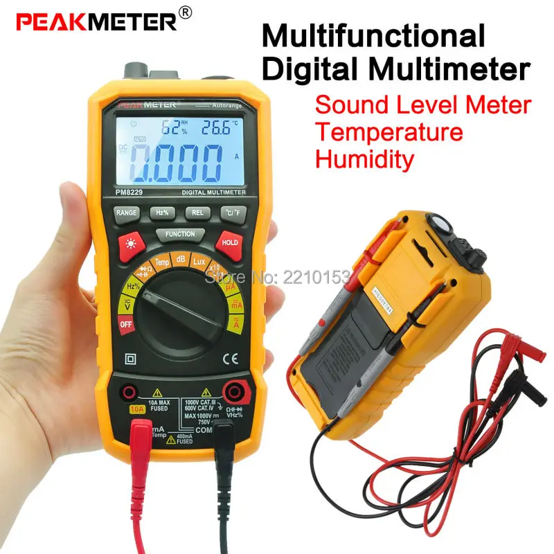 Multifunctional Digital Multimeter PM8229 DC/AC Sound Level Meter