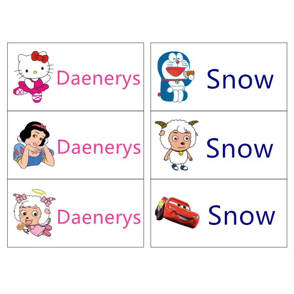 Cartoon Sew Iron on Cloth stickers Customize Kids Name patches - 1