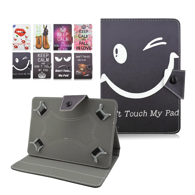 

For Explay Surfer 10.11 10.1 inch Tablet PC funda tablet 10 universal Cartoon Printed Flip PU Leather Case Cover+flim+pen KF492A