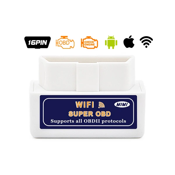Высокое качество ELM 327 wifi V1.5 OBDII/OBD2 автоматический сканер инструмент Поддержка Android и IOS системы ELM327 wifi Поддержка OBD II протоколы - Цвет: Красный