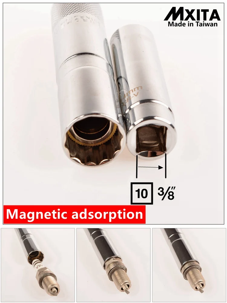 Магнитный инструмент для снятия свечи зажигания 3/8 16 мм 14 мм магнитный инструмент для снятия свечи зажигания