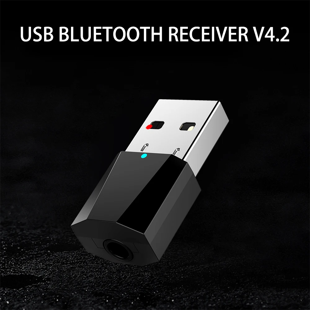 VAORLO 3,5 мм Мини Bluetooth приемник 4,2 аудио музыка стерео беспроводной адаптер USB ключ 3,5 мм разъем AUX Bluetooth рецептор