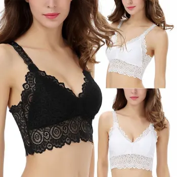 

Sexy Lace Women Bralette Bra Bustier Crop Tops Black Cropped Blusas Vest Halter Tank