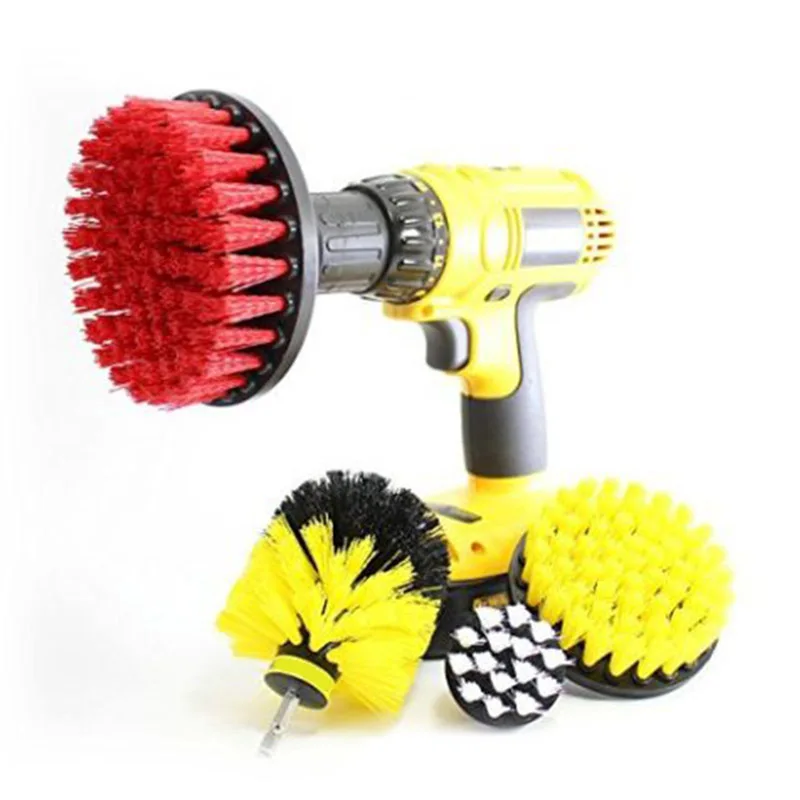 

Hot 4Pcs/Set Tile Grout Power Scrubber Cleaning Drill Brush Tub Cleaner Combo Kit FQ-ing