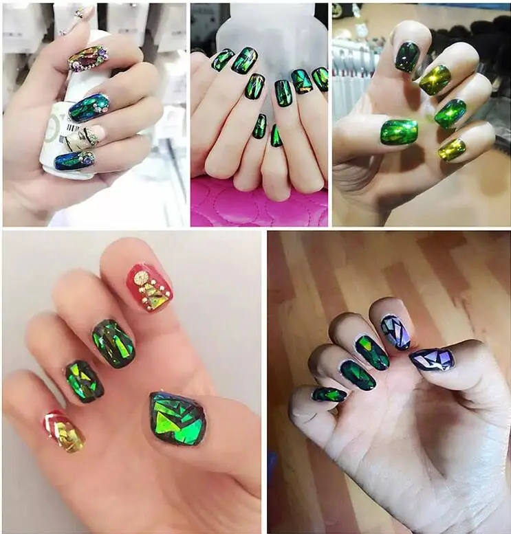 Galaxy glass Nail Art Decoration переводная бумага фольга наклейки Советы обертывание переводная бумага гладкая(18 шт) обертывание для ногтей s Наклейка на кончик для ногтей салон