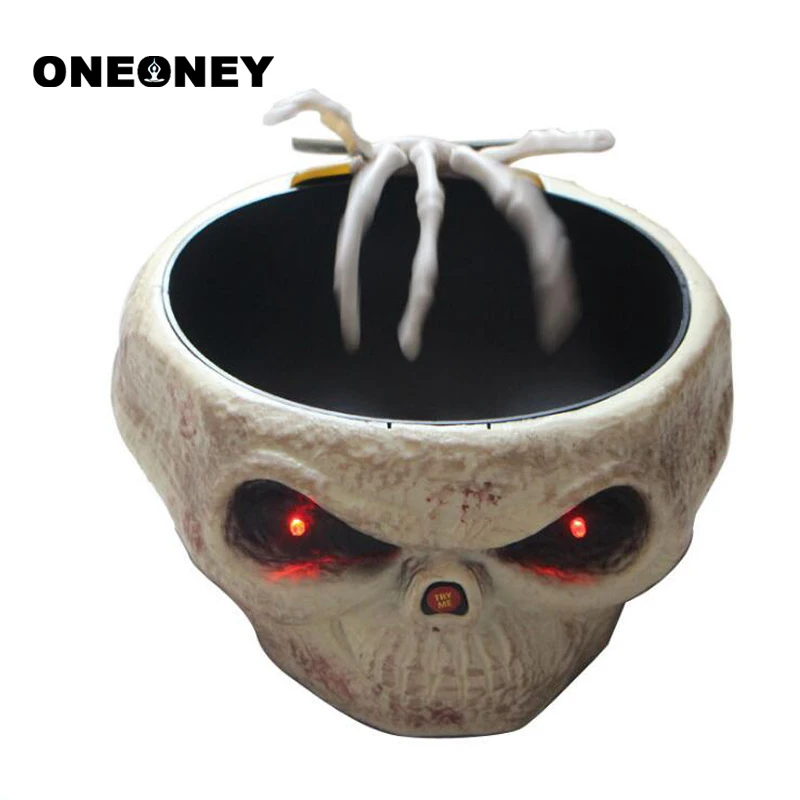 

Oneoney Halloween Candy Holder Sweet Hold Box Trick or Treat Werid Hand Creative Function Party Decoration Fool Fruit Dish
