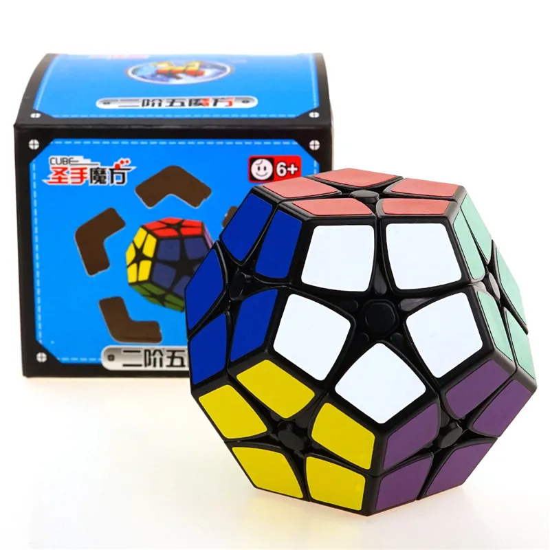 Shengshou 2*2 кубик Megaminx черный/белый 2*2 Kilominx Cubo Magico Развивающие игрушки для детей Прямая поставка - Цвет: Черный