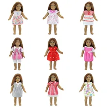 10Style Choose dress Fit for American Girl Doll Clothes 18-inch Doll , Christmas Girl Gift(only sell clothes) elegant white wedding dress for american girl doll 18 inch ddoll clothes