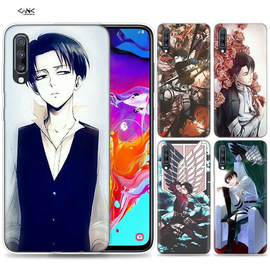 

Bags Case for Samsung Galaxy Mobile Phone A50 A70 A30 A20 J4 J6 J8 A6 A8 M30 A7 Plus 2018 Note 8 9 Attack On Titan Levi