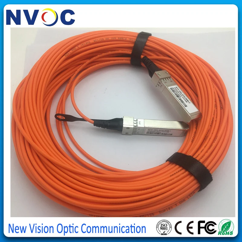 

10Gbps SFP+ 15M (45ft) OM2 Cable AOC Active Optic Cable Compatible with Different Fiber Switch,10G SFP+ (15M, 10G SFP+ to SFP+)