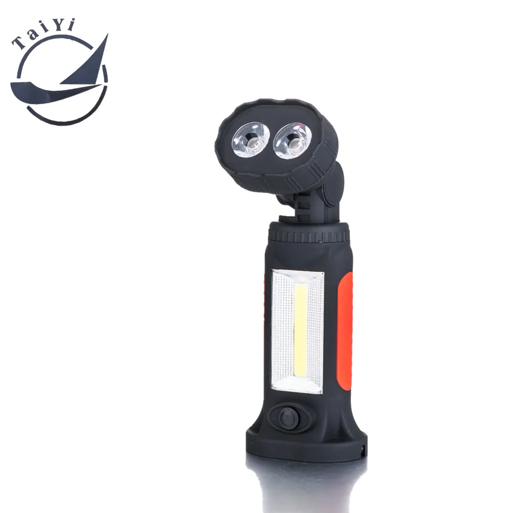 

[TAIYI]Portable 360Degree Rotating Hanging Hook and Magnetic Base COB LED Work Light Hands-free Flashlight for Home Auto Camping
