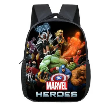

12 Inch Avengers Iron Man Hulk Captain America Kindergarten Backpack Kids School Bags For Boys Daily Backpacks Children Bookbag