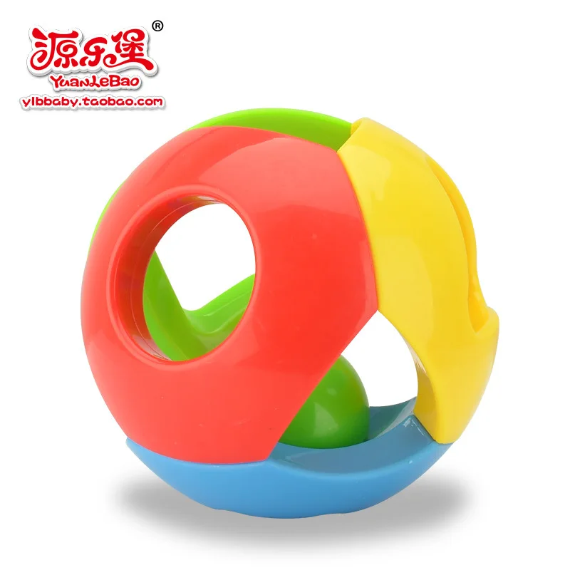 1Pcs Cute Ball Grasp Roll Toy Rattle Baby Educational Training Grasping