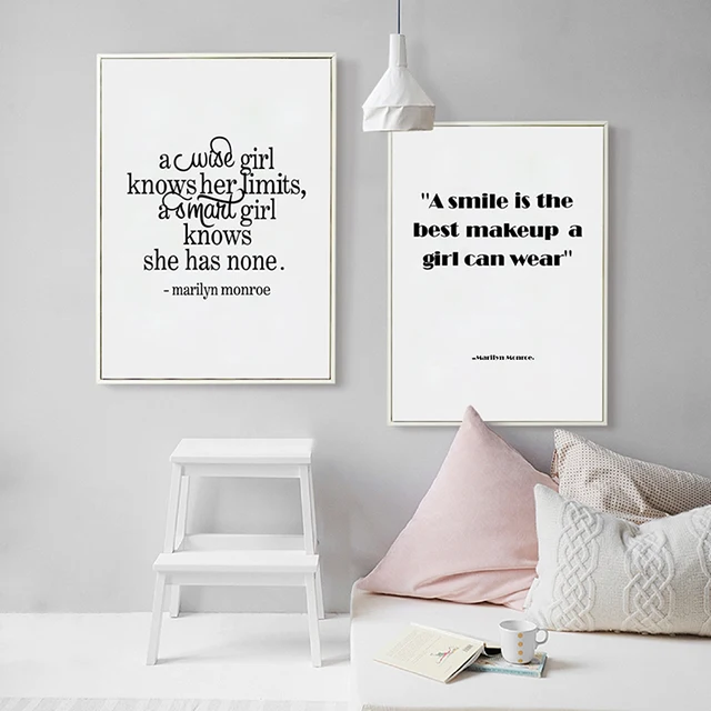 A Smile Is The Best Makeup Marilyn Monroe Wall Art Canvas Print And A Smile Is The Best Makeup Marilyn Monroe Wall Art Canvas Print And Poster For S