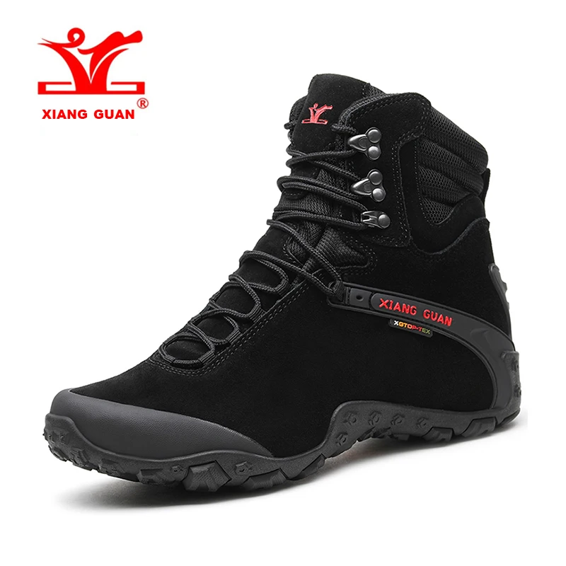 

XIANG GUAN Plus Velvet Large Size Mens Waterproof Hiking Shoes Breathable Outdoor Sports Shoes For Men Free Shipping 86991